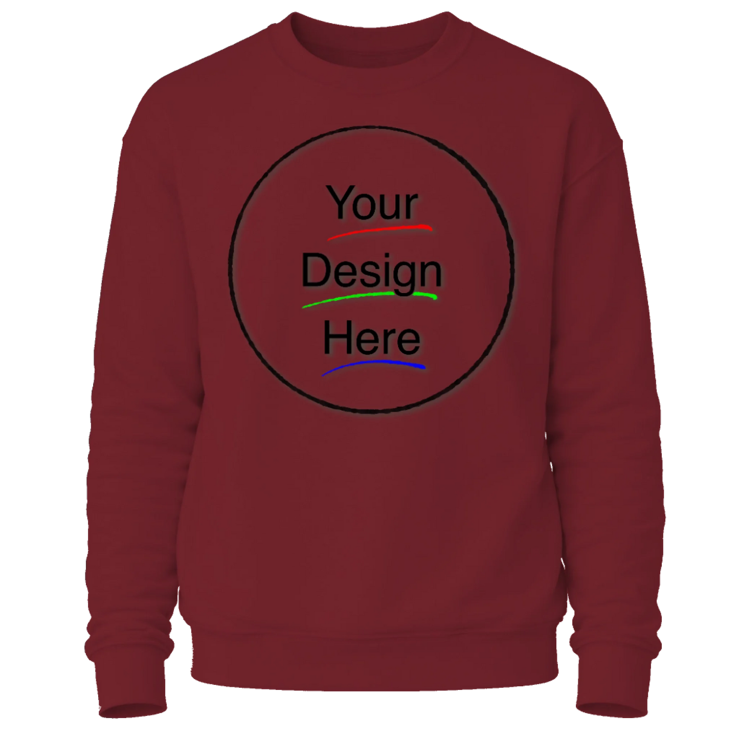 Drop Shoulder Fleece Crewneck Sweater (Cotton/Poly Blend)