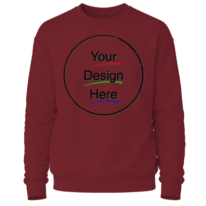 Drop Shoulder Fleece Crewneck Sweater (Cotton/Poly Blend)