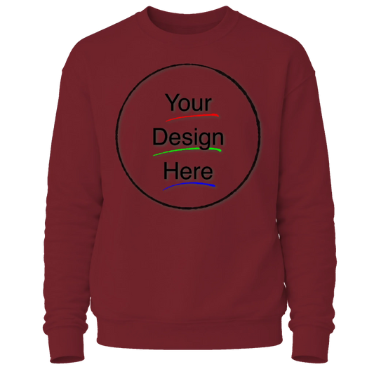 Drop Shoulder Fleece Crewneck Sweater (Cotton/Poly Blend)